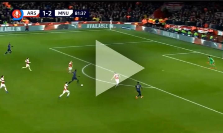 Martial ładuje GOLA na 3-1 z Arsenalem! [VIDEO]